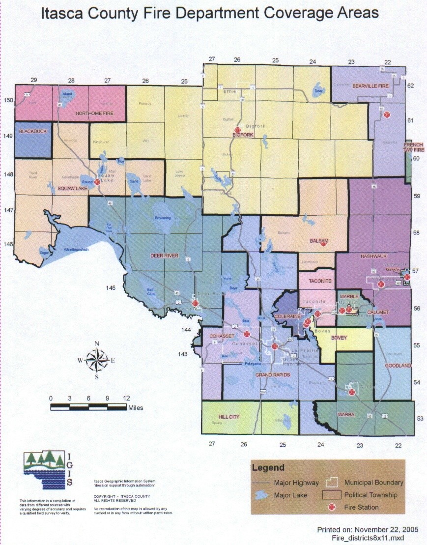 Itasca County Township Map Response & Demographic | Grand Rapids Minnesota