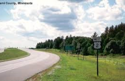 Picture of Hwy 2 west sign and roadway