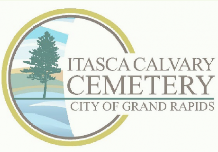 Circle Logo with large pine tree and label of name label