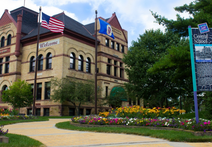 Central School picture of grounds for rent