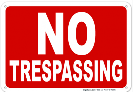 No Trespassing Sign