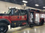 Side angle of firetruck