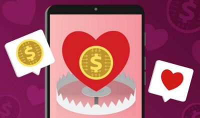 Picture of valentine cards with hearts and dollar signs
